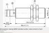Picture of Ind.andur IMG, M18, Sn=8mm, Shielded, PNP-NO, kere 69.4mm, pistik M12 4-pin, SICK